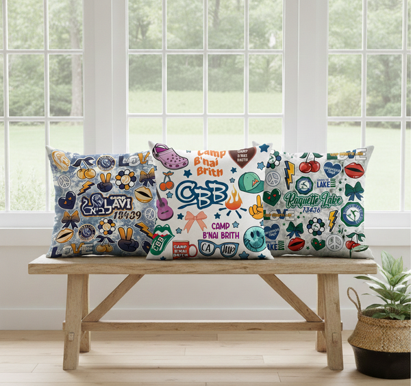 Personalized Camp Name Autograph Pillows