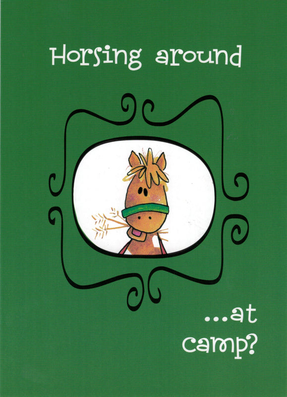 Greeting Card HORSING AROUND