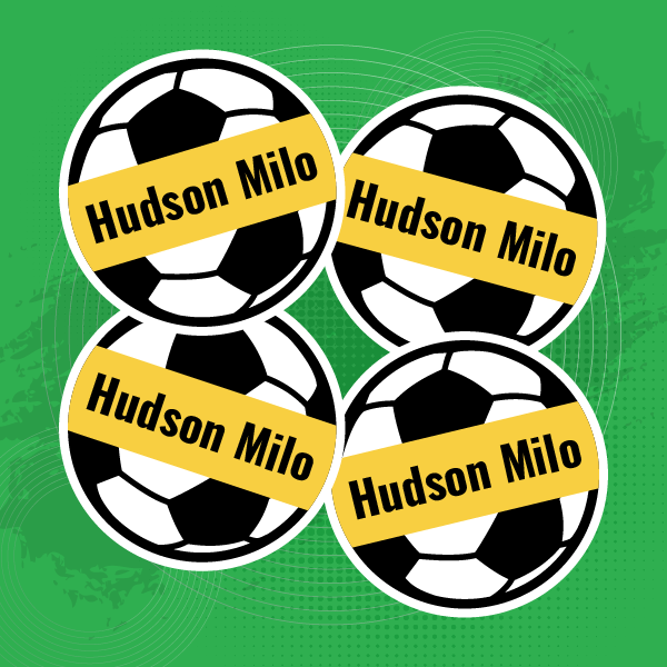 Soccer Ball Die-Cut Labels - Customizable, Durable, and Stylish