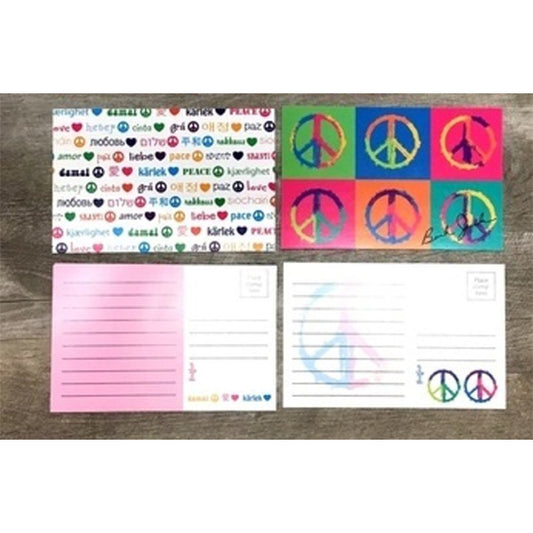 Multi Lingual Peace/Peace Post Card Set Camp Postcard