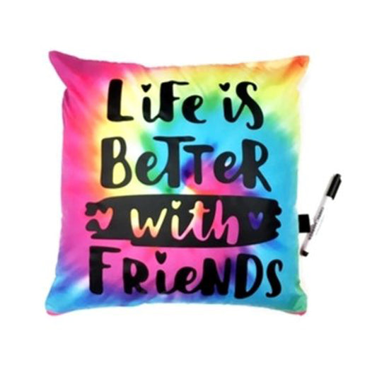 Autograph Pillows Camp Bunk Kids A Great Pre-Camp Gift for Boys Or Girls Life is Better with Friends Autograph Pillow