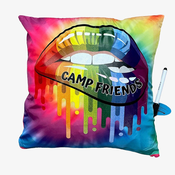 Autograph Pillows Camp Bunk Kids A Great Pre-Camp Gift for Boys Or Girls Bestie Lips Autograph Pillow