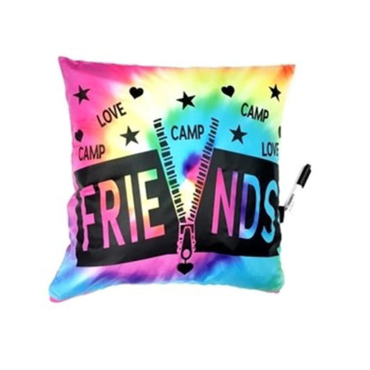 Autograph Pillows Camp Bunk Kids A Great Pre-Camp Gift for Boys Or Girls Camp Friends Zip Up Autograph Pillow