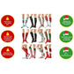 12 Pair Knee High Christmas Socks – Festive Holiday X-Mas Socks – Perfect for Women & Teens