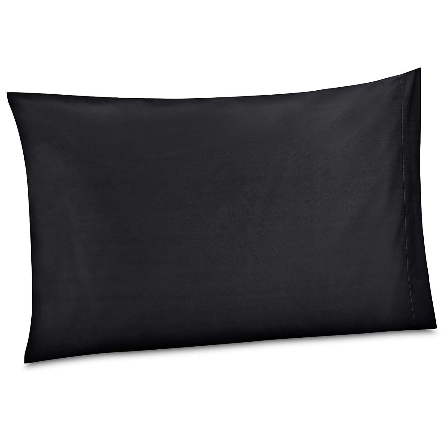 Gilbin 100% Cotton/Percale 210 Thread Count Pillow Cases Set of 2 Standard Soft Black Home Cotton Pillow Cover for Sleeping-Bedroom Pillowcases