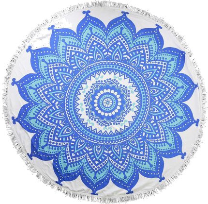 Round Beach Towel and Throw Tribal-Inspired