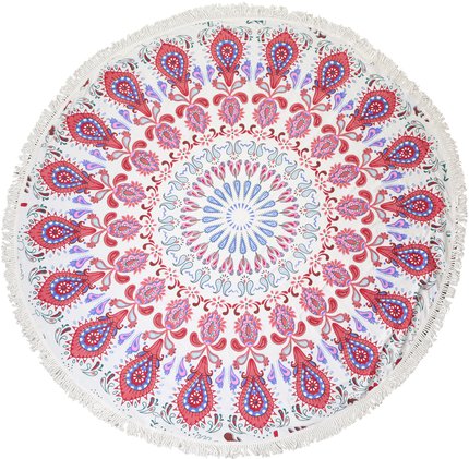 Round Beach Towel and Throw Pink Flower