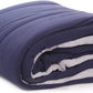 100% Cotton Jersey Knit Comforter Twin Size (Navy Grey Reversible)