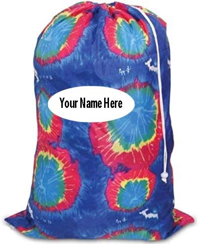 Tie-Dyed Laundry Bag Blue, 24" x34" Personlized with Your Name