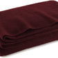 Super Soft and Thick Warm Wool Washable Throw Blanket 66" x 84" inches Burgundy