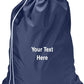 Personalized Nylon Laundry Bag - Locking Drawstring Closure and Machine Washable Navy
