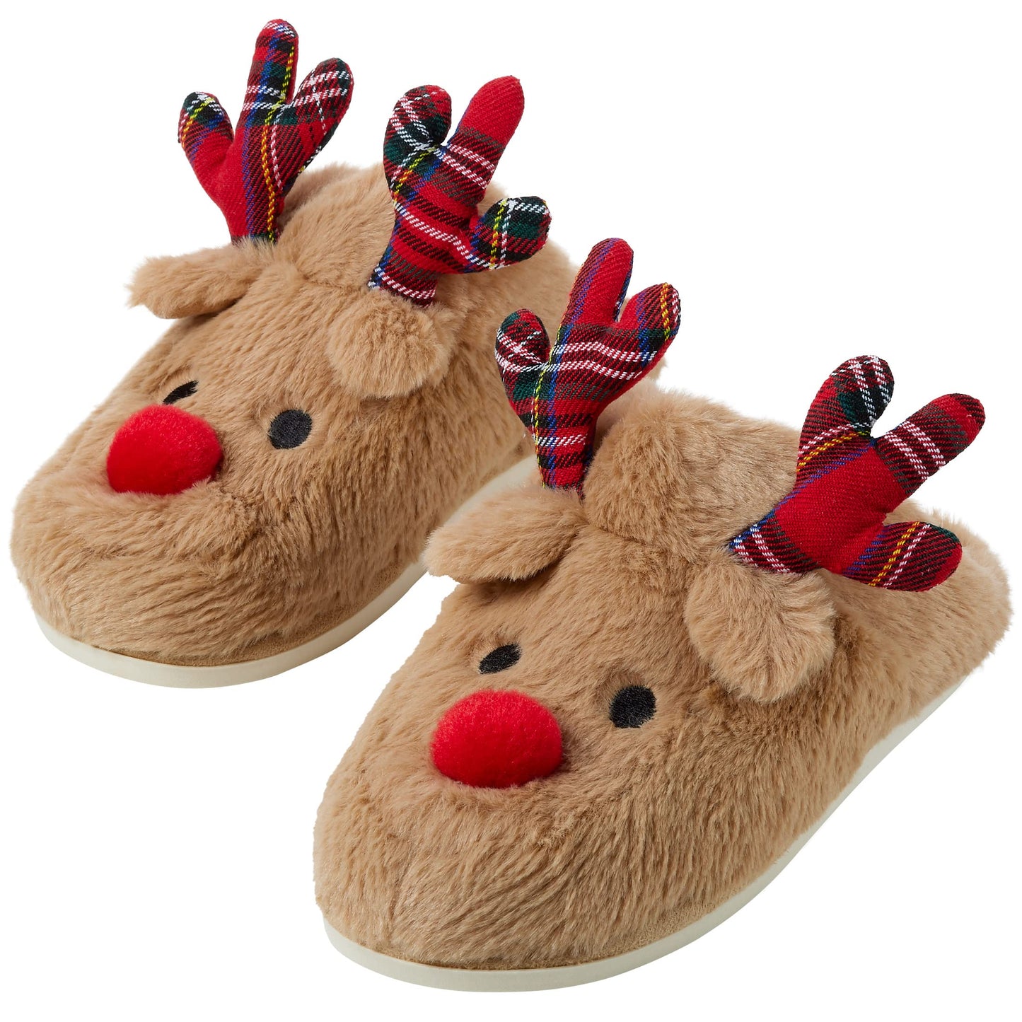 Gilbin Women's Christmas Holiday Ugly Warm Memory Foam Fleece Slippers Sweater Reindeer Winter Soft Cozy Home Booties slipper for Indoor & Outdoor