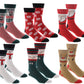 Gilbin's Mens Soft Stretchy Christmas Holiday Cool Casual Dress Socks, Assorted Designs Size 10-13