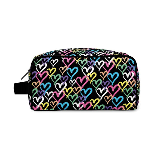 Graffiti heart PUFFER cosmetic bags