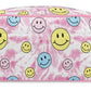 Tie Dye Smiley PUFFER cosmetic bag