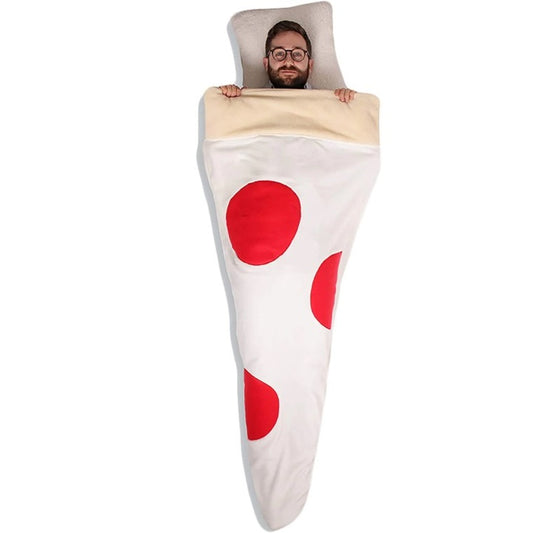 Plush Ultra-Soft Fleece Snuggle-in Sleeping Bag Blanket for Lounging On The Couch (Pizza)