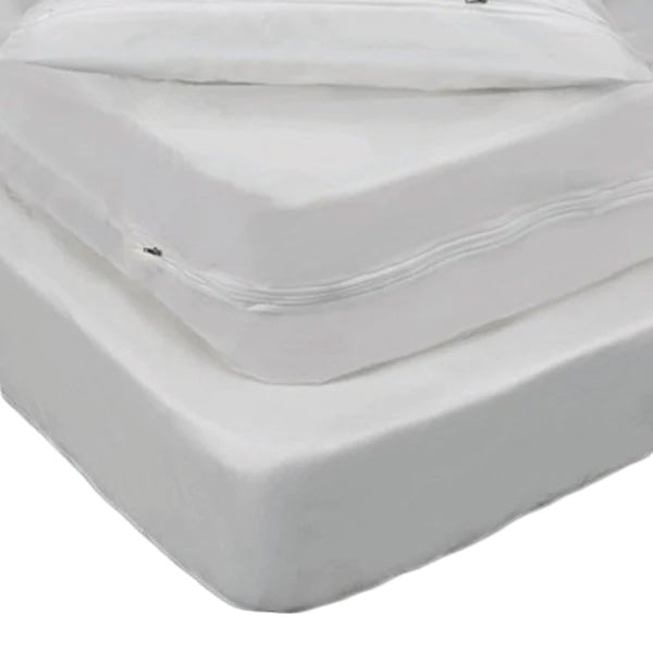 Soft Vinyl Cot Size Mattress Cover, Zips Around The Mattress