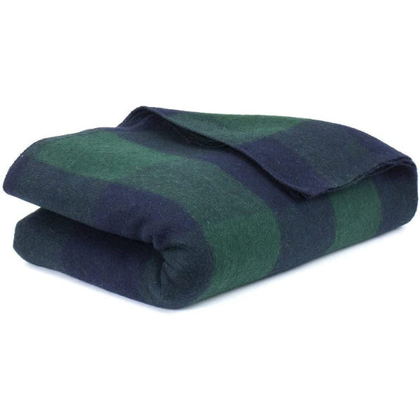 Super Soft and Warm Wool Green/Blue Plaid Blanket - Twin Size