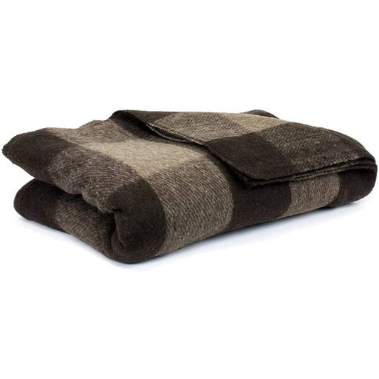 Super Soft and Warm Wool Blanket - Twin Size (Brown/Tan)