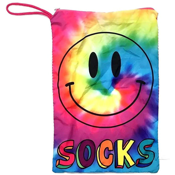 Mesh Laundry Bag with Drawstring for Sleep Away Camp (Laundry Bag, Rainbow Tye Dye)