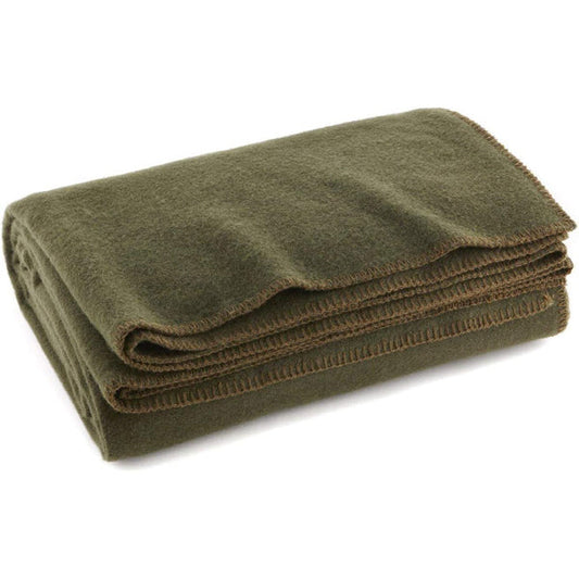 Super Soft and Thick Warm Wool Washable Throw Blanket 66" x 84" inches Olive Green