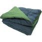 Percale Covered Comforter, Twin Size, Navy - Hunter Green Reversible. Non-Allergenic, Great for Camp.