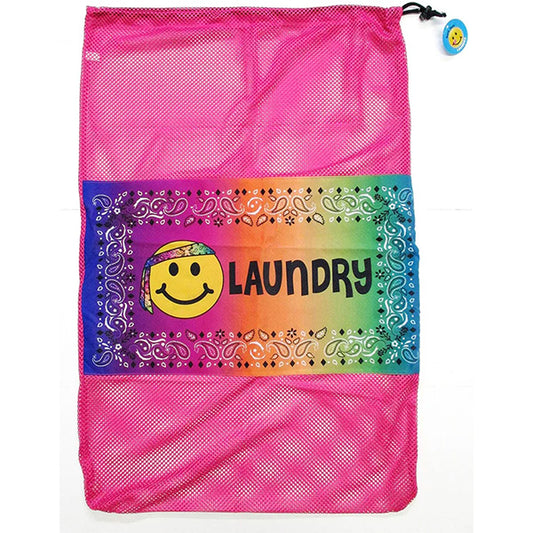 Mesh Laundry Bag with Drawstring for Sleep Away Camp Laundry Bandana Man