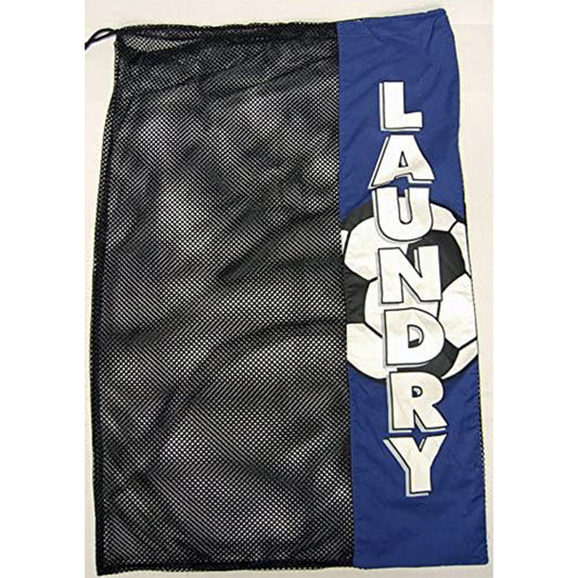 Mesh Laundry Bag with Drawstring for Sleep Away Camp Laundry Soccer