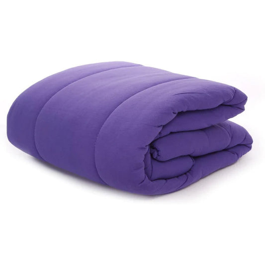 100% Cotton Jersey Knit Comforter - Twin Size - Purple