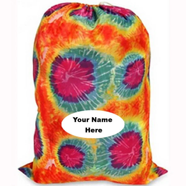 Tie-Dyed Laundry Bag Blue, 24" x34" Personlized with Your Name