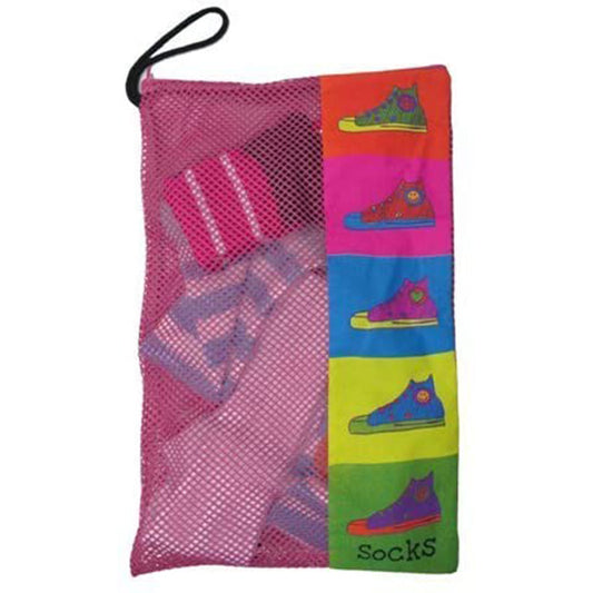 Mesh Sock Bag with Drawstring for Sleep Away Camp Sock Sneaker