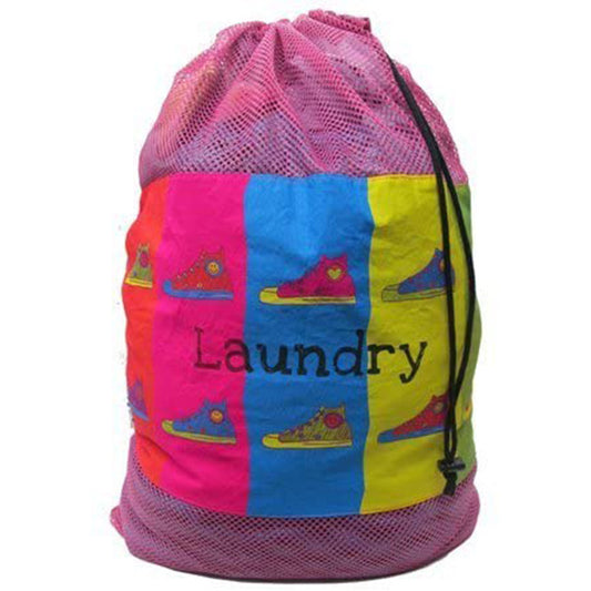 Mesh Laundry Bag with Drawstring for Sleep Away Camp Laundry Sneakers