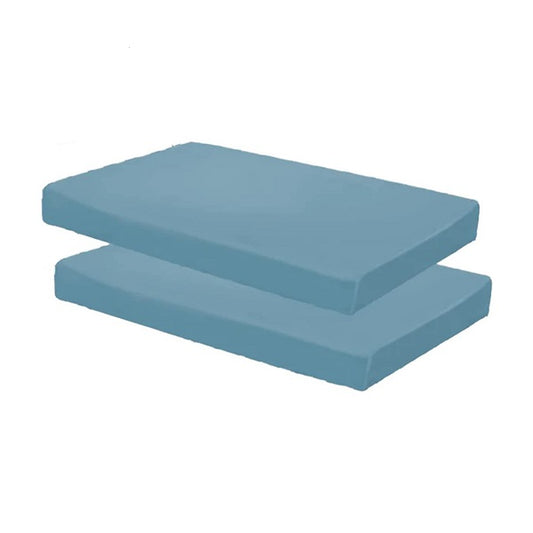 Cot Size 30" x 75" Fitted Sheet, Made of Cotton, Perfect for Camp Bunk Beds / RVs / Guest Beds (2 Pack Blue)