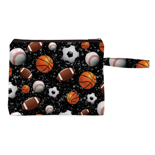 Sport Splatter Wet Bag Great for Wet Bathing Suits, Makeup, Stationery, Pencils,