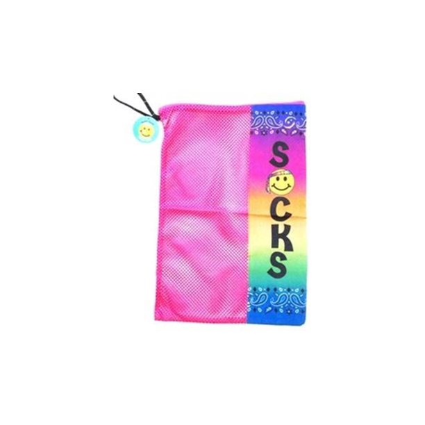 Mesh Sock Bag with Drawstring for Sleep Away Camp (Sock Bag, Bandana Man)